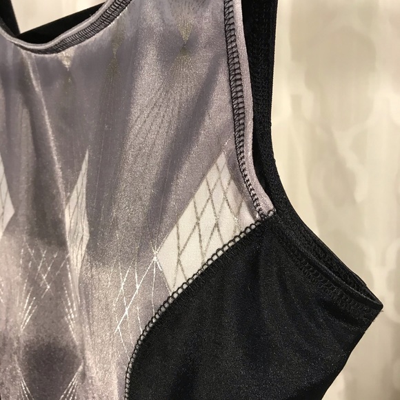 Vintage Jantzen Swimsuit Silver Diamond Razorback - Picture 7 of 8